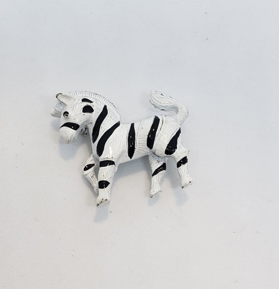 Cute Vintage Zebra Pin 60's/70's