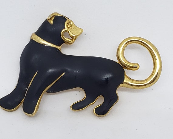 NEW REDUCED PRICE! Vintage Black Panther Pin 1980s - image 1