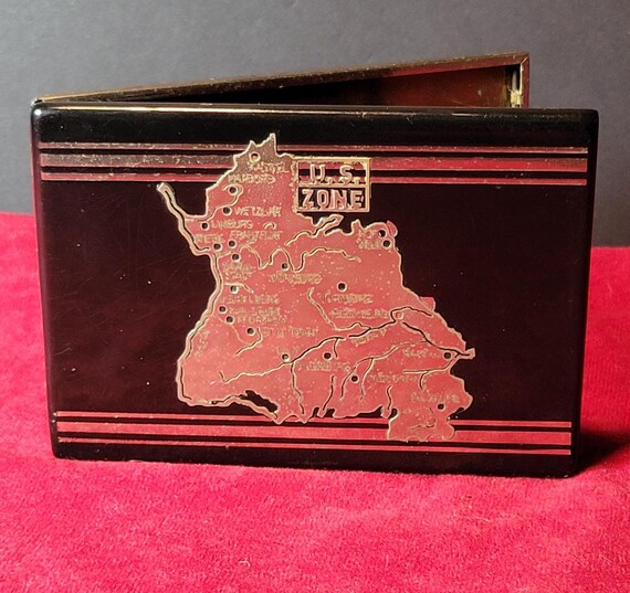 1940s U. S. Zone Germany Cigarette Case Silver/black