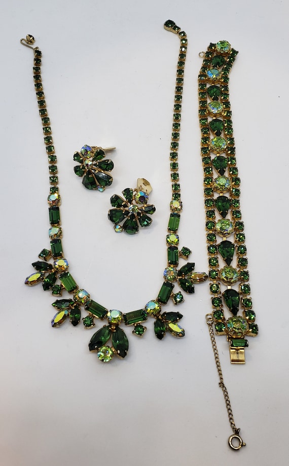 1960s Juliana D&E Amazing Necklace, Bracelet, Earr