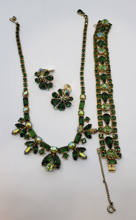 1960s Juliana D&E Amazing Necklace, Bracelet, Ear… - image 1