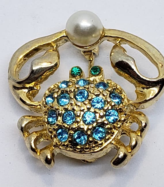 Fancy Crab Pin Signed A A I - image 4