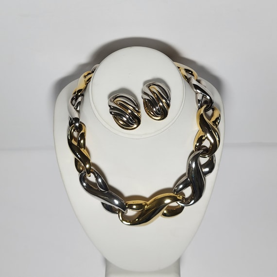 80s "GIVENCHY" Signed Big-Bold Statement Necklace… - image 1
