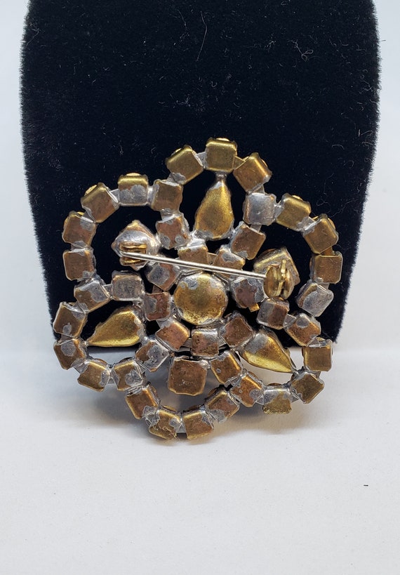 CZECH Crystal Vintage Brooch - image 3