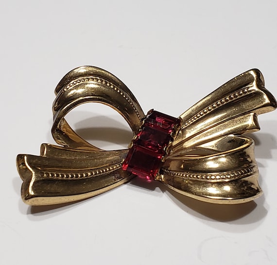 40's Elegant Bow Brooch Mexico Unique and Simple … - image 4