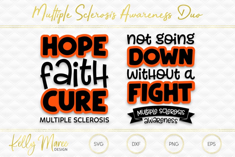 Download Multiple Sclerosis SVG File Duo Cut File Silhouette | Etsy