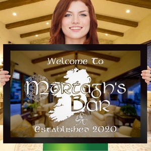IRELAND BAR MIRRORS • 100&#39;s of Etsy 5-Star Recommendations • Fast Mockups & Fast Dispatch • Superior finish to laser • Customization welcome