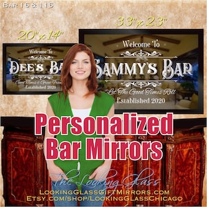BEST CUSTOM MIRRORS For House Bar • Lowest prices for superior etching quality • No cheap laser etching • Read reviews from 100&#39;s of buyers