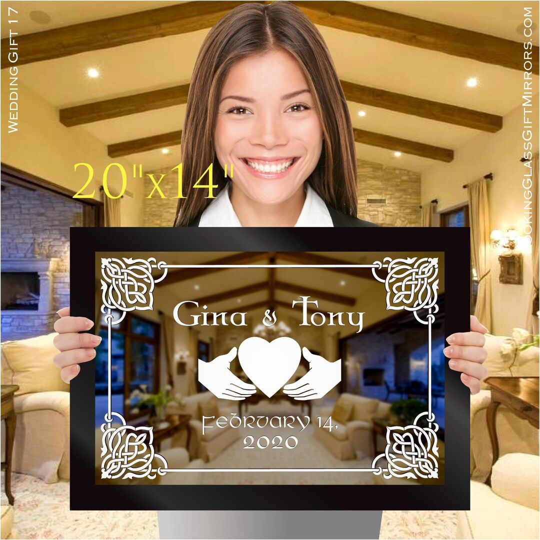 WEDDING DAY GIFT Mirror Classic Traditionalstyle Design Claddagh Ring