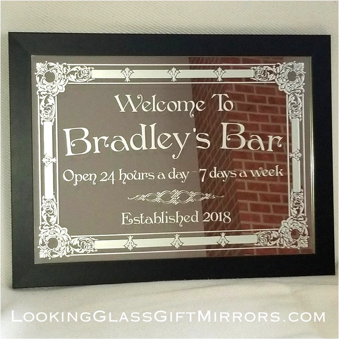 CUSTOMIZED BAR MIRROR Unique personalized engraving Etsy
