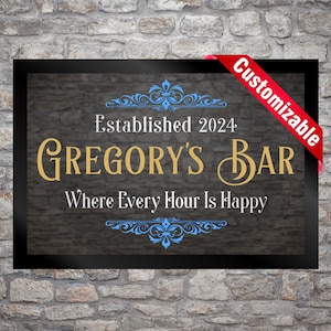 BIGGEST BAR MIRRORS with Color • We Welcome Your Customization • Fast Dispatch • Mockups Supplied • 100&#39;s of 5-Star Etsy customer reviews