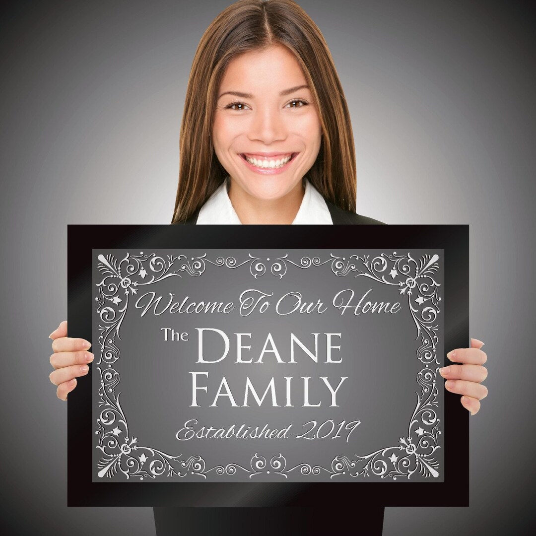 HOUSEWARMING GIFT MIRROR Gift for Friends New Home Etched Mirror Design