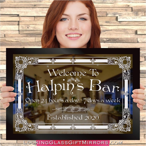 CUSTOMIZED BAR MIRROR Unique personalized engraving Etsy