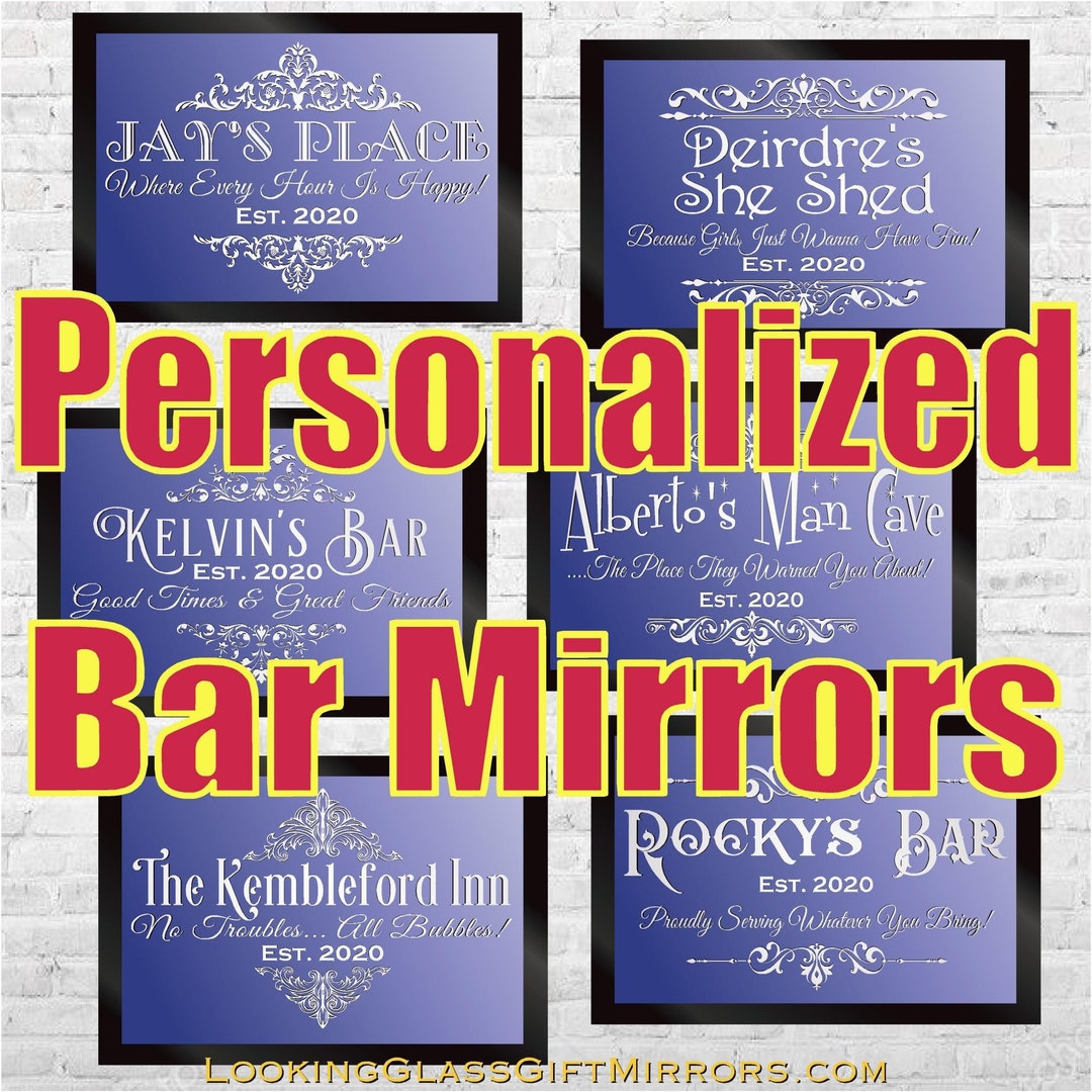 CUSTOM BAR MIRRORS Design Your Own Unique Custom Home Bar Mirror My Bar