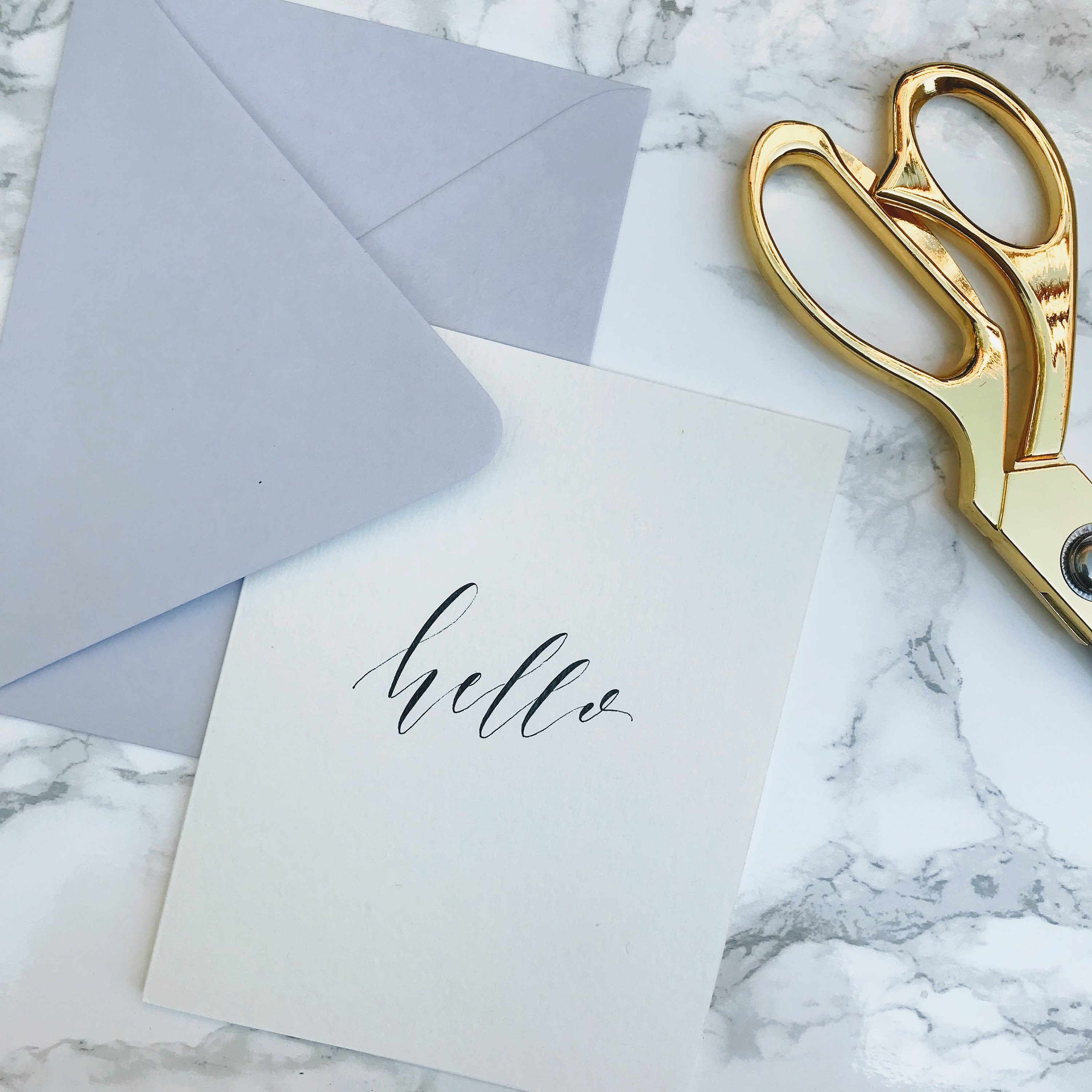 Set of 5 Hello Cards, Greeting Card Set, Stationery Set, Hello Greeting ...