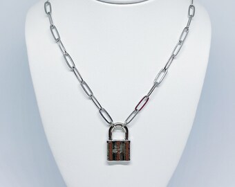 Louis Vuitton Padlock Necklace - Etsy