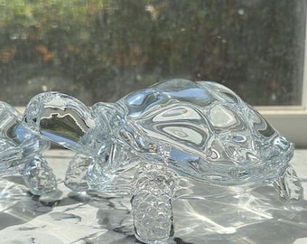Pair of Cristal d’Arques Tortoise Paperweights