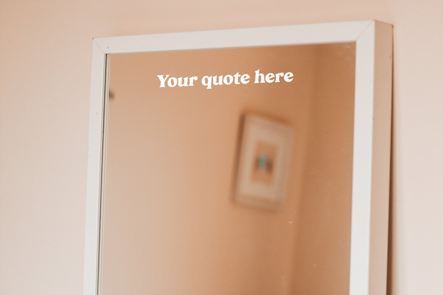 Personalised Custom Mirror Sticker Your Quote Here Home Etsy