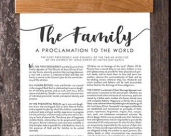 Proclamation to the World Sign- Canvas with wood frame- LDS, Jesus Christ, Family, Restoration, Bicentennial, Living Christ, Father's Day