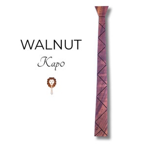 FLEXIBLE WOOD TIE KAP0. Rustic Wedding Ideas, neck lumber, light, unique Christmas Gifts for him. Wedding tie, A Special Occasion necktie image 2