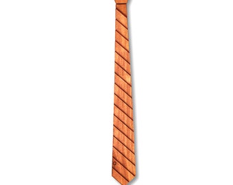 FLEXIBLE WOOD TIE - El Capitan- African Mahogany. Light weight Ethically harvested exotic lumber, rustic Father's day gift, wood watch combo