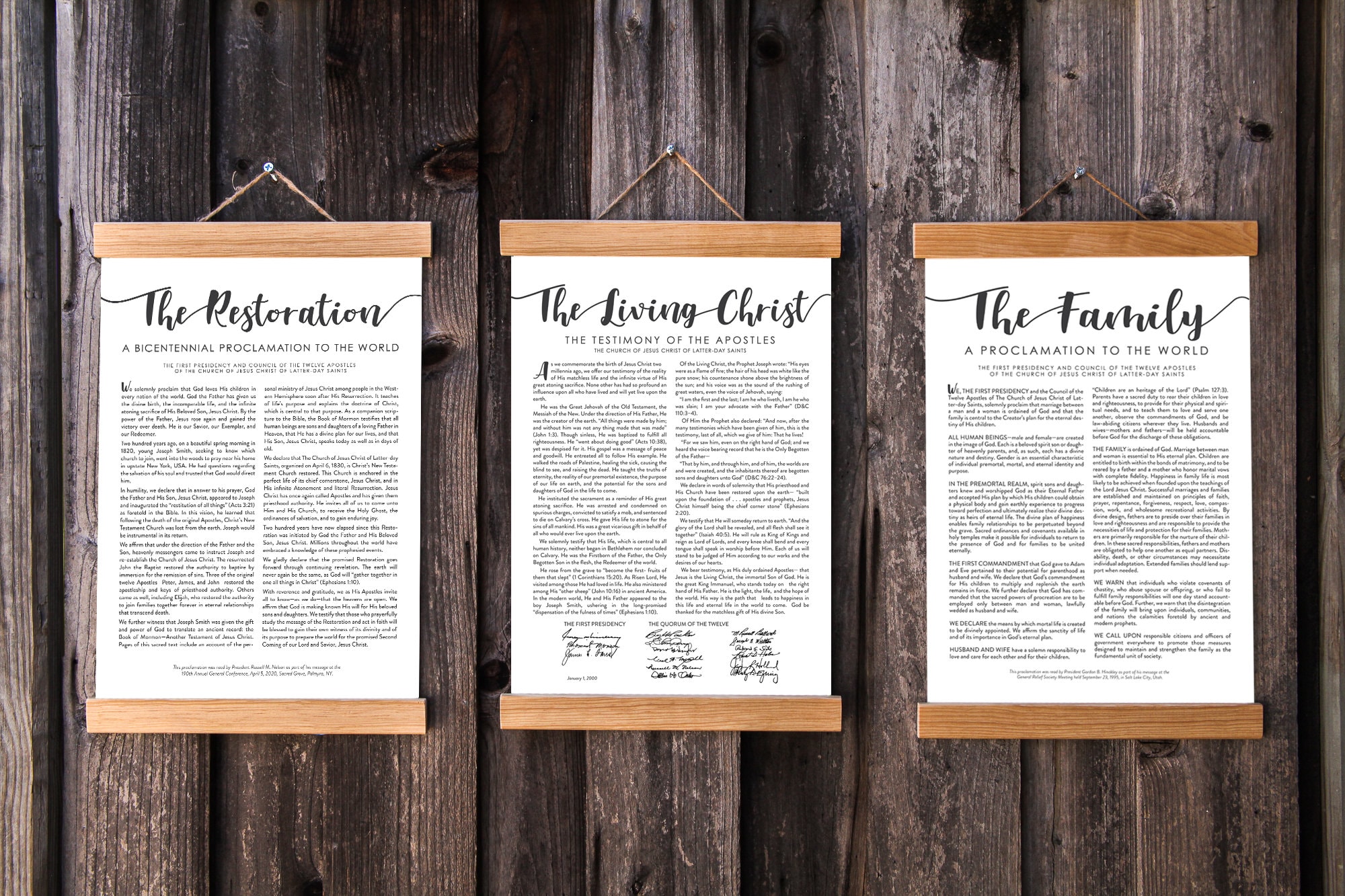Proclamation to the World Sign- Canvas With Wood Frame- LDS, Jesus ...