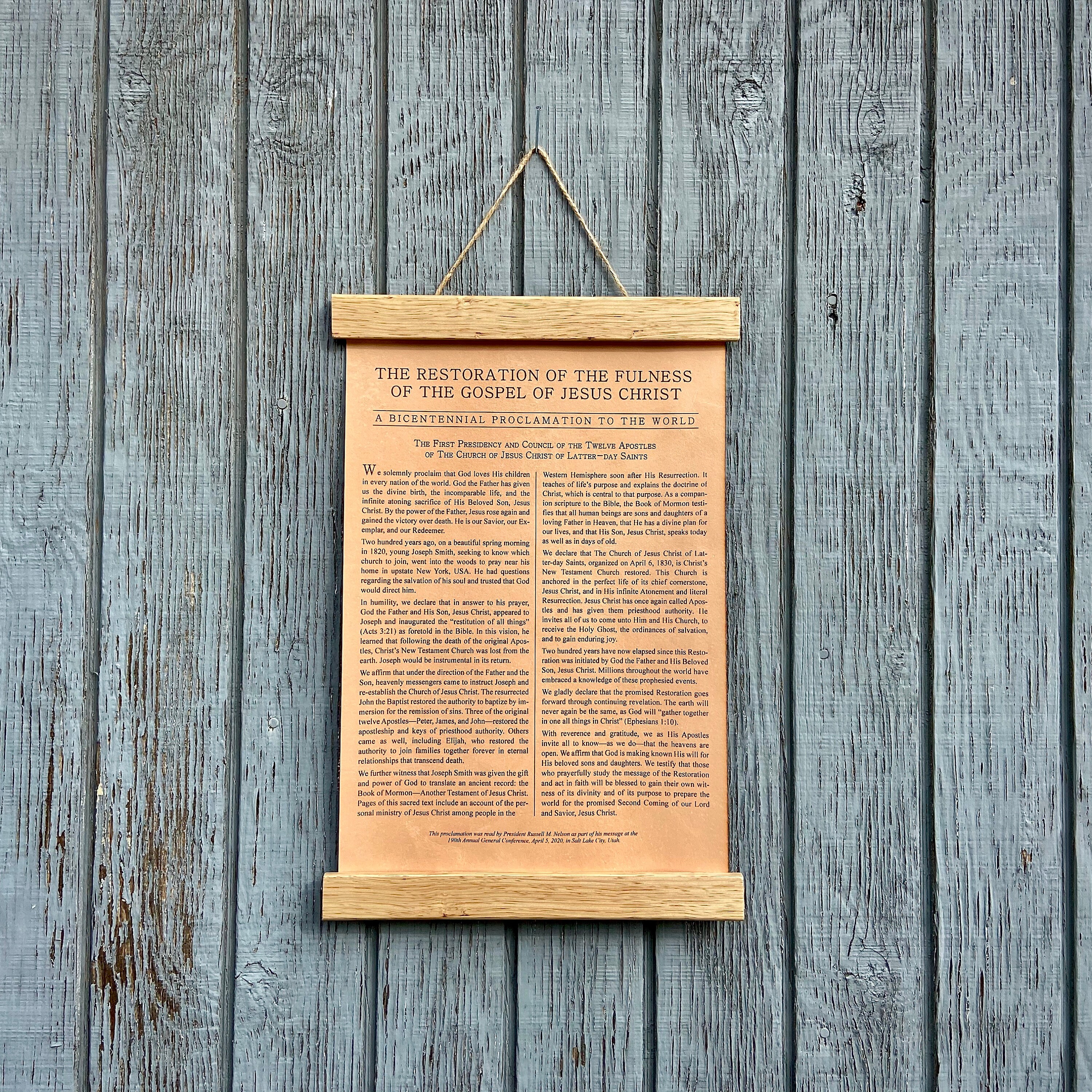 Us Proclamation Frame LDS Leather and Wood Framed Proclamations: Proclamation to the | Etsy
