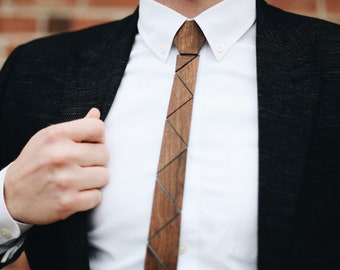 FLEXIBLE WOOD TIE- KAP0.  Rustic Wedding Ideas, neck lumber, light, unique Christmas Gifts for him. Wedding tie, A Special Occasion necktie!