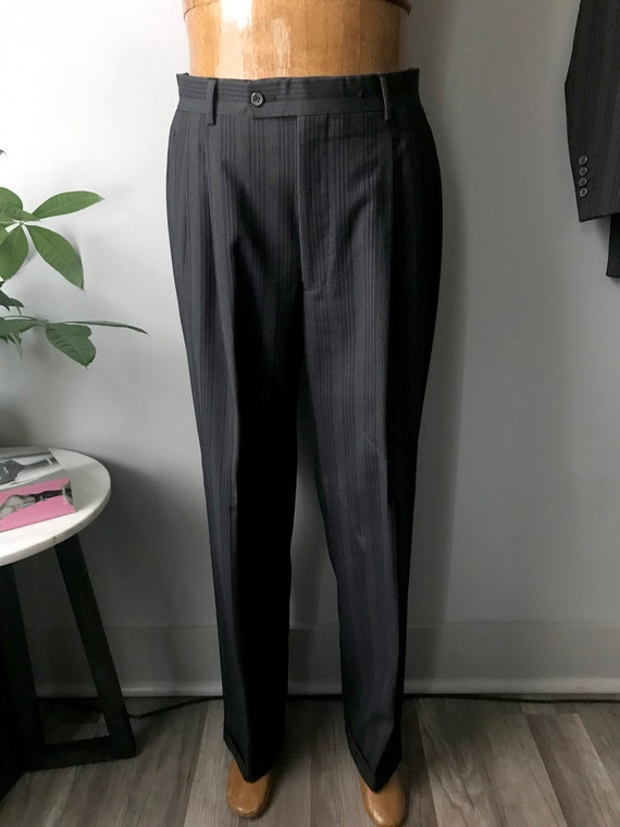 Pinstripe Suit / Black and Pink Pinstripe Suit / … - image 6