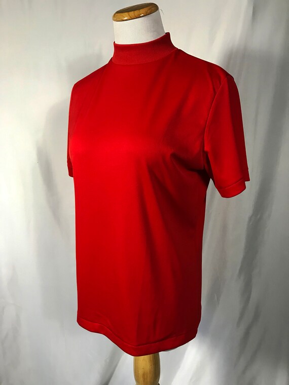 1970's Red Mockneck Shirt - image 2