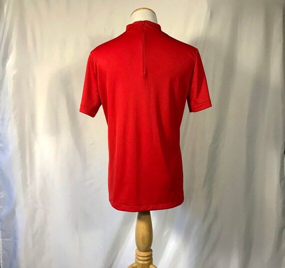 1970's Red Mockneck Shirt - image 4