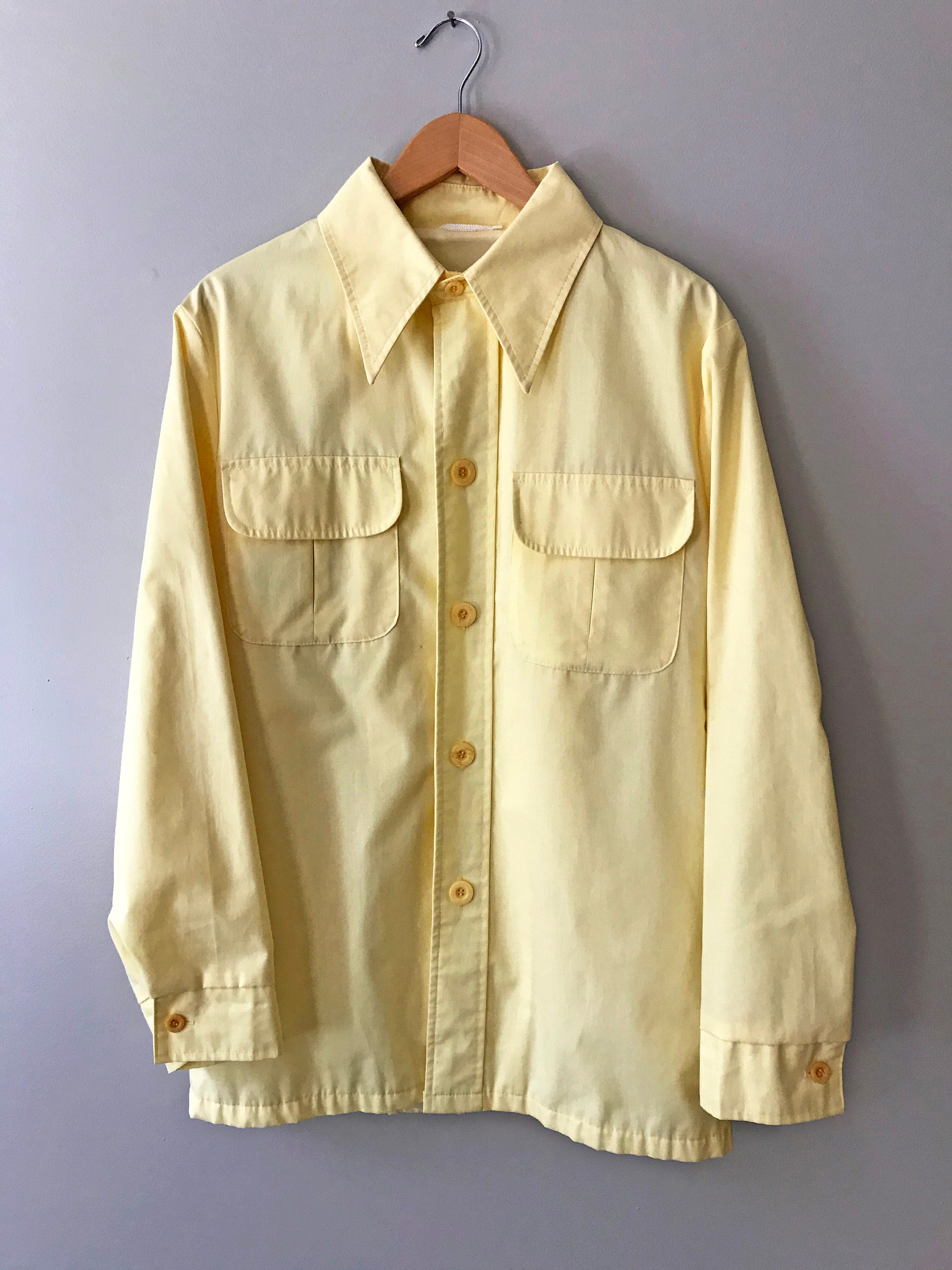 Pastel Yellow Jacket / Light Yellow Jacket / Yellow Sport Coat / Sears Outerwear / 70's Spring Jacket / Size M Tall / Yellow Jacket