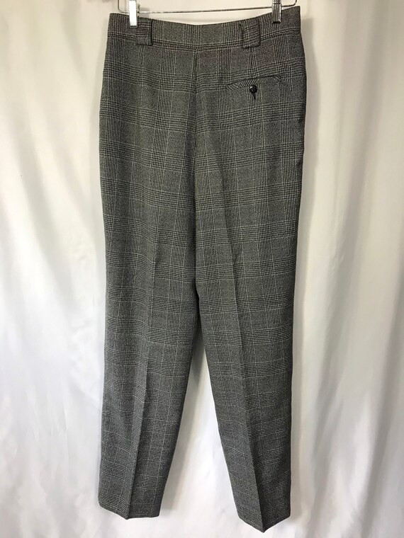 Gray Houndstooth Slacks / Size 12 Long / Size L /… - image 4