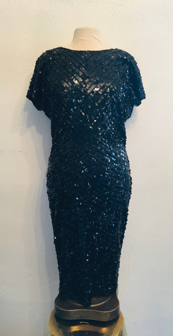 vintage chic but sexy black bias cut diagonal patt