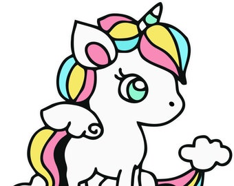 Free Free 136 Baby Unicorn Silhouette Svg SVG PNG EPS DXF File