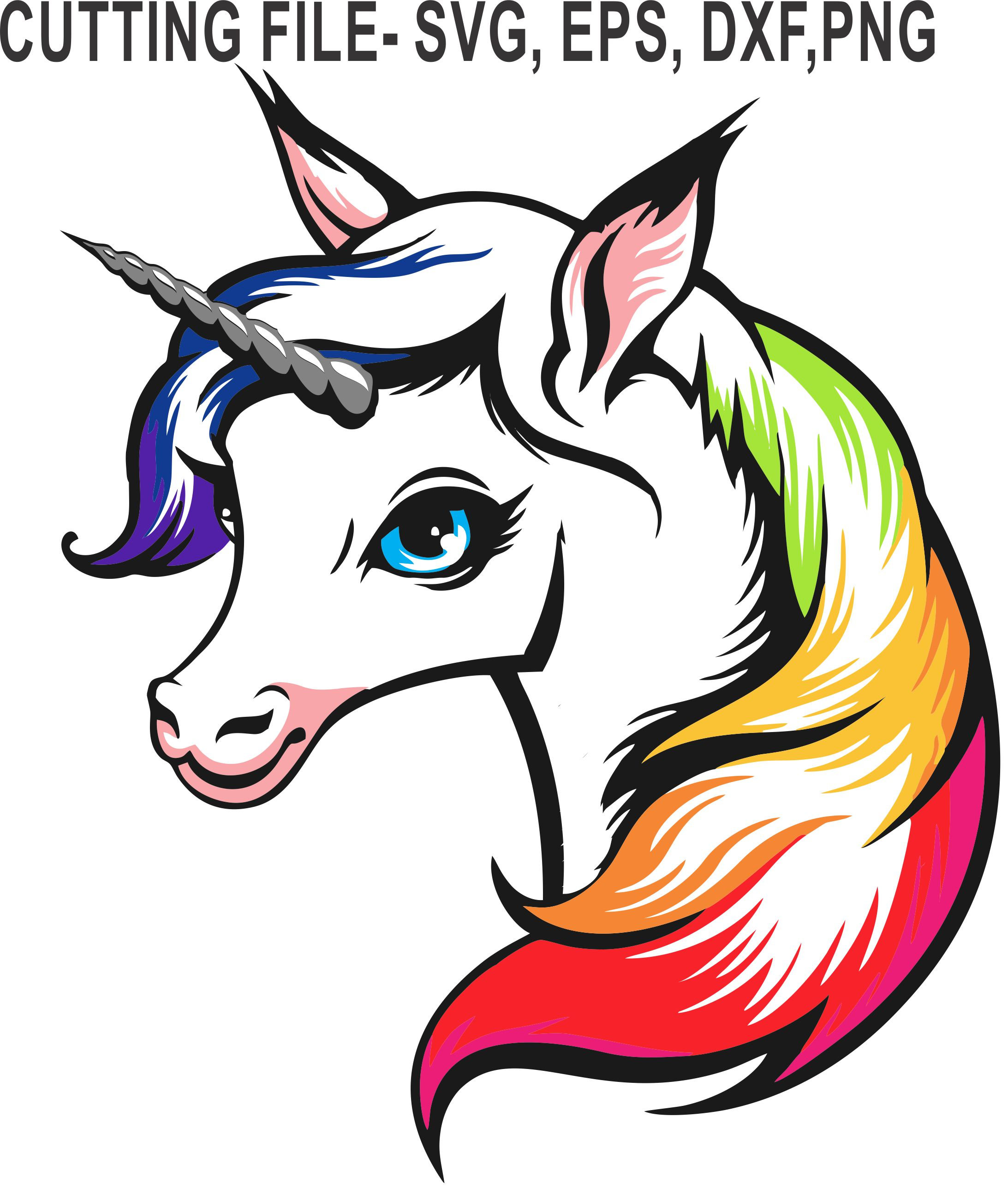 Unicorn SVG, Cutting File,unicorn Head Svg, Unicorn Clip Art, Unicorn ...