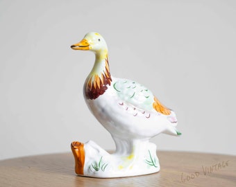 Ceramic duck statue // Chinese // Hand-painted