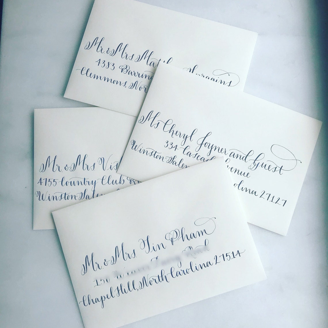 Formal Wedding Calligraphy Addressing Envelope Addressing
