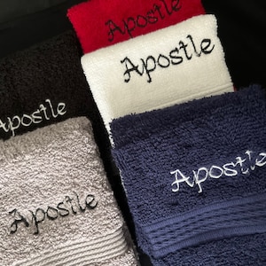 Embroidered Face Towels, Customized Face Towels, Minister Towels, Clergy, Church, Bible Verses, Church Gifts,