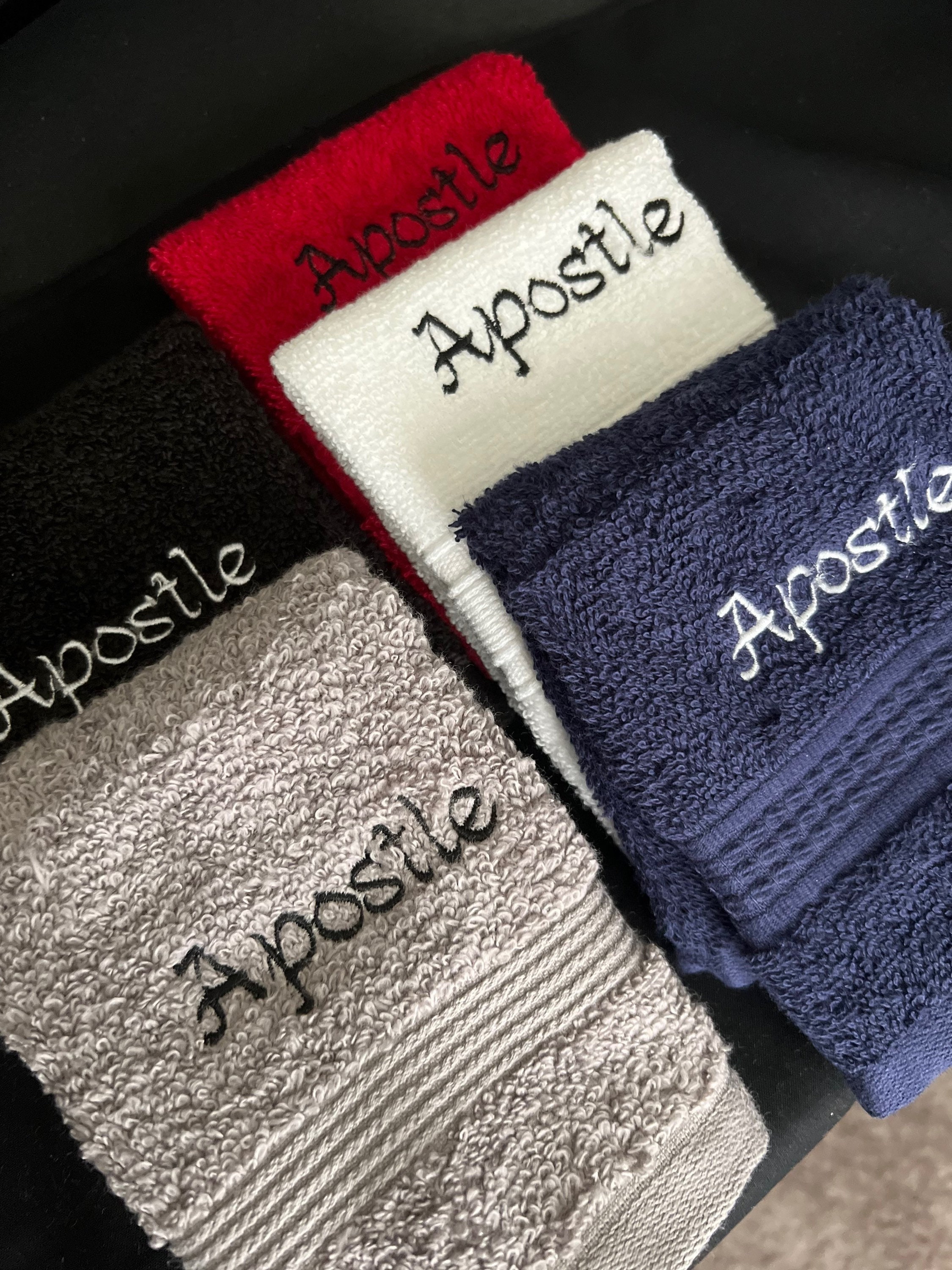 Embroidered Face Towels Customized Face Towels Minister Etsy