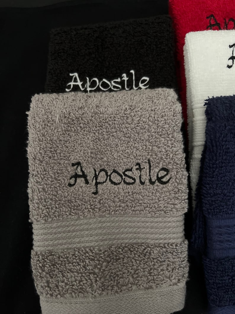 Embroidered Face Towels Customized Face Towels Minister Etsy