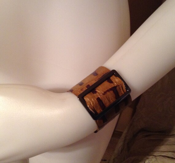 Croc leather bracelet