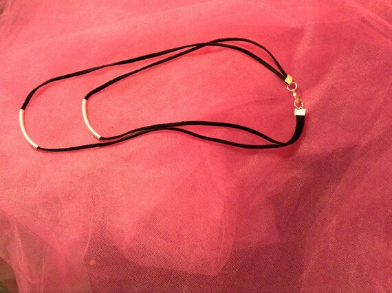 Margietta, suede lace necklace