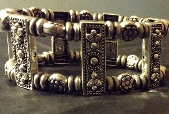 Silver, beaded bracelet