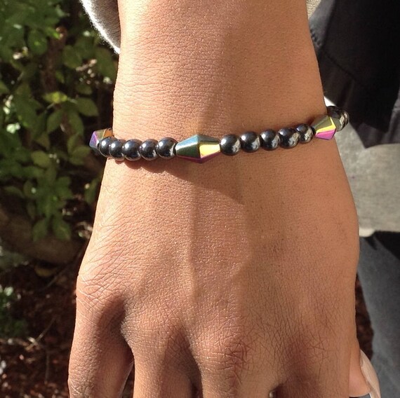 Magnetic hematite bracelet