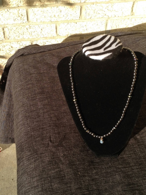 Magnetic hematite bead necklace