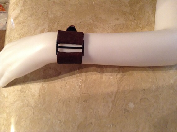 Yevonne, leather cuff bracelet