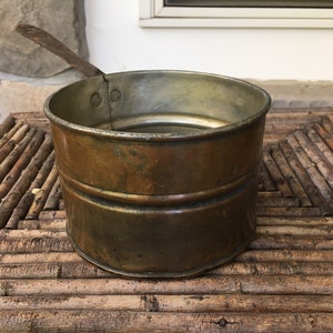 Vintage #2 Copper Saucepan with Iron Handle - Unusual Design - 1 Quart