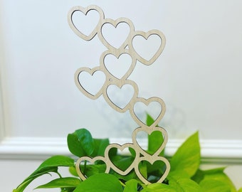Extra Long Heart Plant Trellis SVG Cut File For Glowforge, Plant Trellis SVG Cut File For Laser Cutters, png dxf cut file