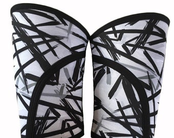 Sharkster mouwen "vector" 7mm neopreen compressie knie mouwen voor CrossFit en Gewichtheffen